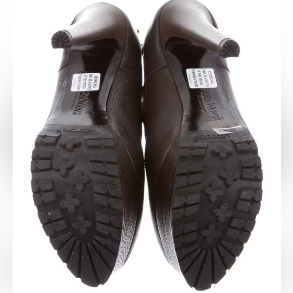 VERA WANG Leather Platform Booties - Brown - NEW w/ Box & Dustbag - Picture 2 of 10